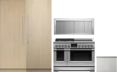 5 Piece Package Includes Refrigerator, Freezer, Range, Hood And Dishwasher